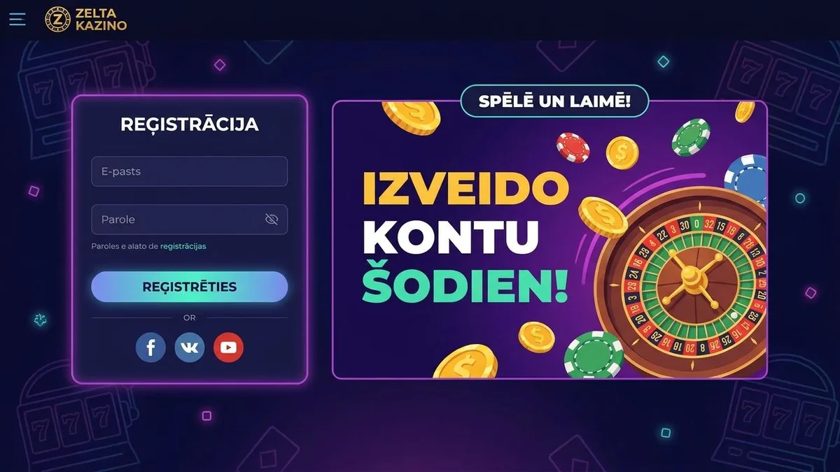 Reģistrācija ar bonusu